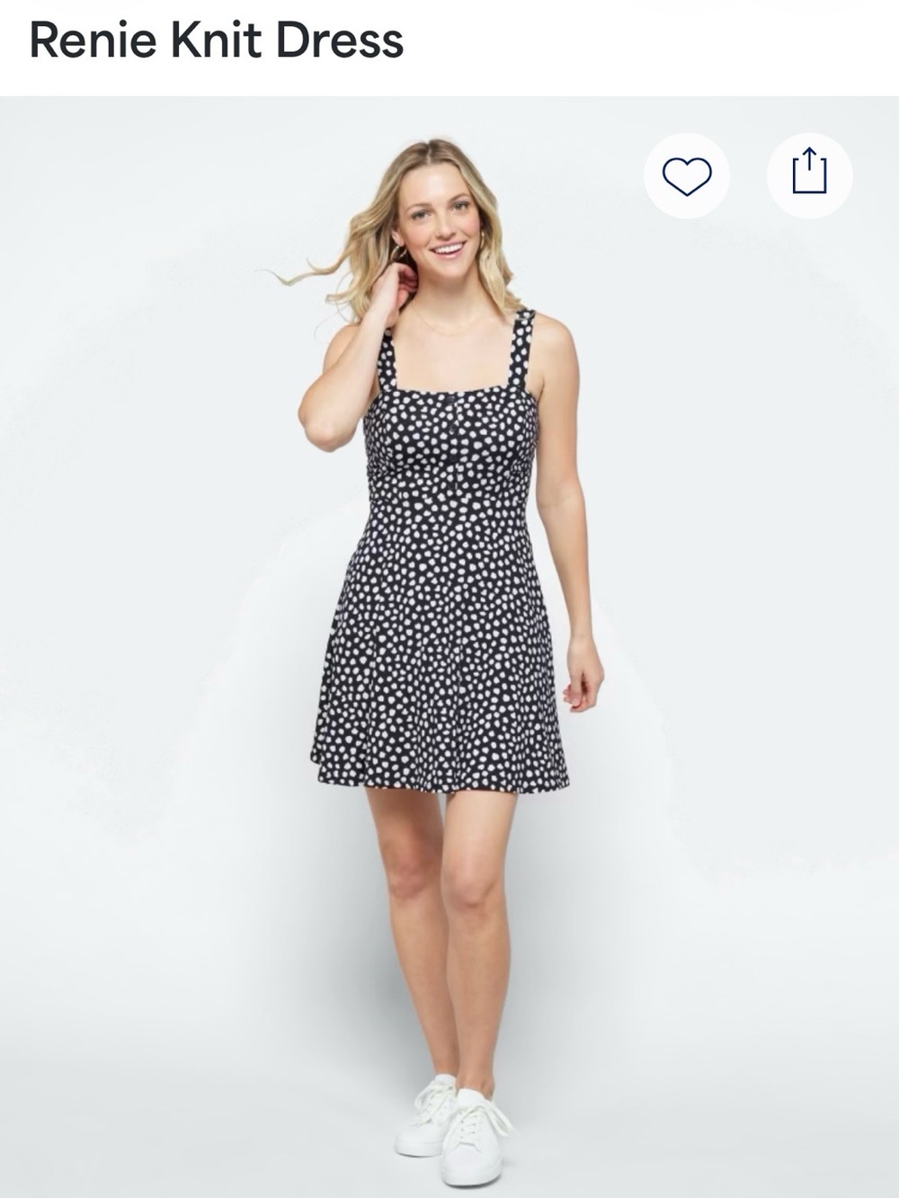 nine britton Black and White Polka Dot Mini Dress